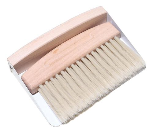C-f Mini Recogedor Con Mango De Madera, Cepillo Cerdas De
