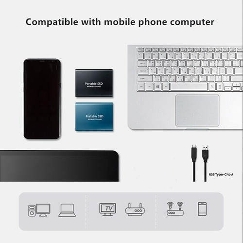 Mini Unidade Sólida Externa Portátil Ssd 14tb Usb 3.1
