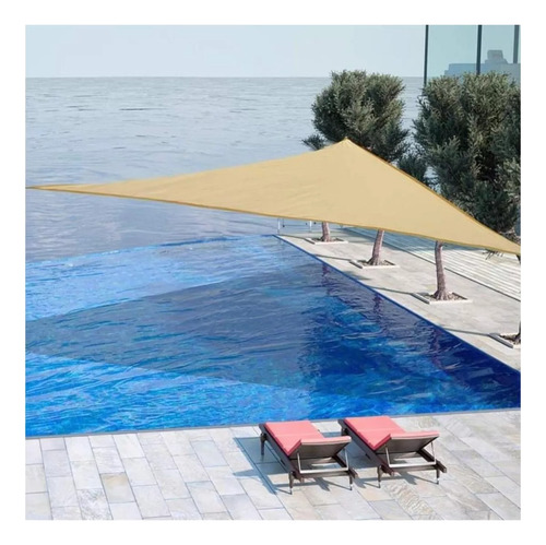 Toldo Vela Triangular 6.1x6.1x6.1 Mtrs Color Beig
