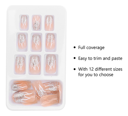 Juego De Puntas De Uñas Postizas 24 Uds. Cubierta