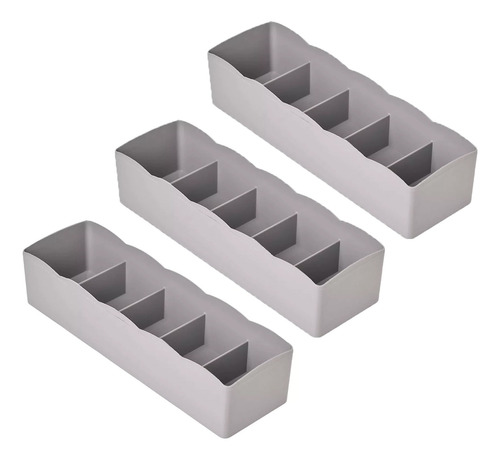 Organizador X3 Medias 5 Divisiones Ropa Interior Plastico