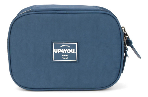 Estojo Escolar Juvenil Box Capacidade 100 Lápis 36 Elásticos Cor Azul-azul Liso