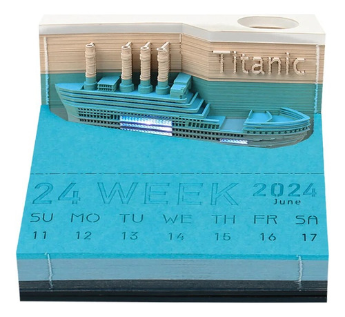 Bloc De Notas 3d Omoshiroi Block, Mini Barco, Calendario 3d,