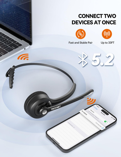 Auriculares Inalámbricos Bluetooth Tecknet Con Micrófono Con