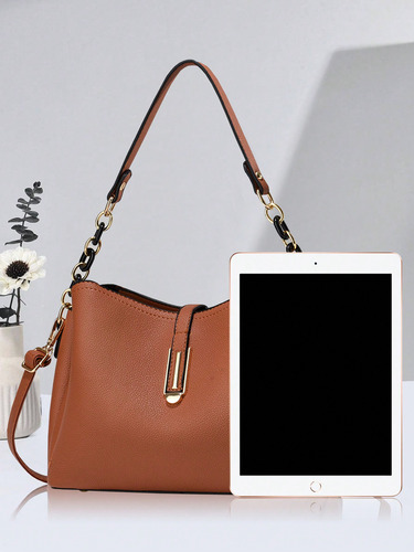 Bolso De Mujer De Color Liso, Bandolera Casual Simple