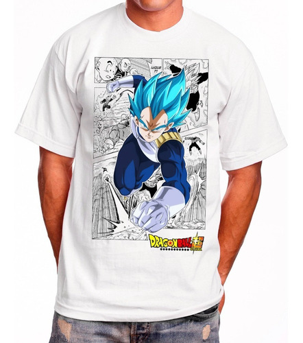 Playera Vegeta Ssj Dios Manga Dragon Ball 2xl Y 3xl Xxl Xxxl