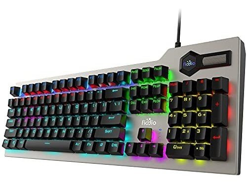 Fiodio Mechanical Gaming Keyboard, Wired Rgb Rainbow