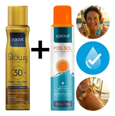 Kit Spray Glowy Above Sun Fps 30 + Pós Sol Hidratante 150ml