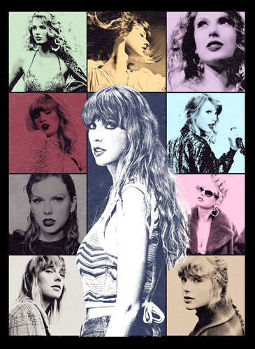 Cuadro De 50x70 De Taylor Swift. Bastidor De Madera.