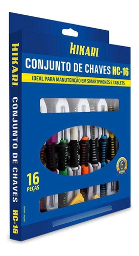 Jogo De Chaves Com 16 Peças Para Smartphones E Tablets Hc-16