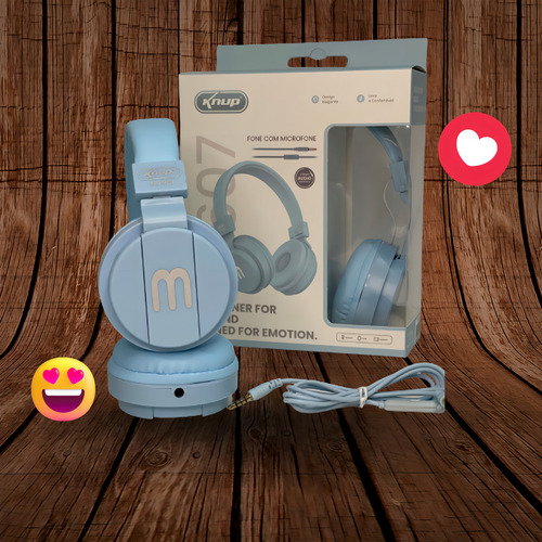 Headfone Com Cabo Removível E Microfone Fone De Ouvido Cor Preto, Branco, Azul, Verde, Amarelo E Rosa