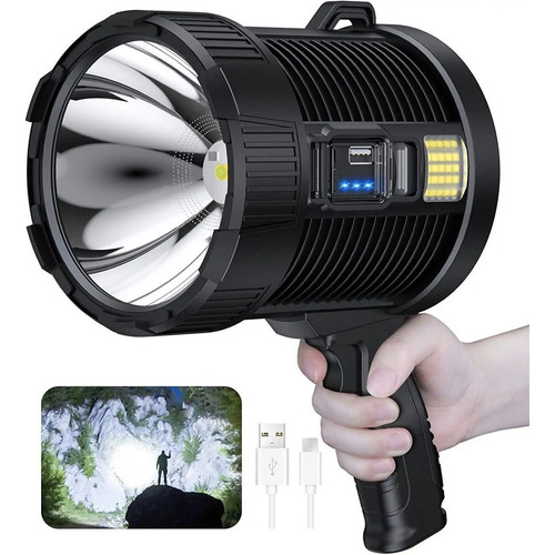 Rechargeable Reflector 100000 Lumens Led Portable Flashlight