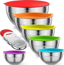 Comprar Jscares Tazones Para Mezclar Con Tapas Herméticas Coloridas,