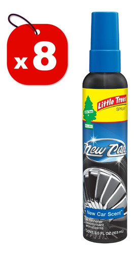 Ambientador Little Trees Pump Spray 103ml Carro Nuevo X8 Uni