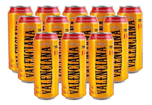 Cerveza Española Valenciana Lata 500 Ml Pack X 12