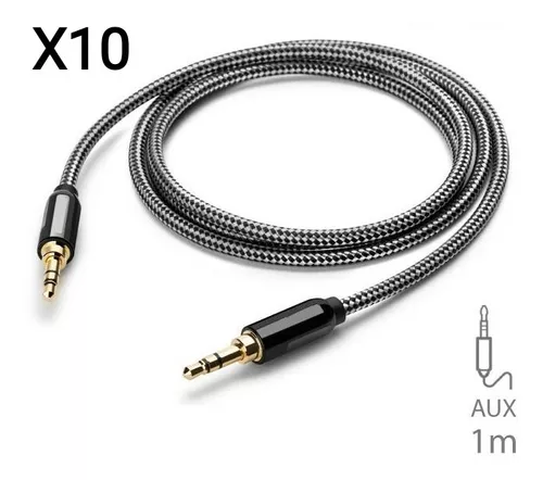 Cable Auxiliar audio 3.5 mm aux 2 metros