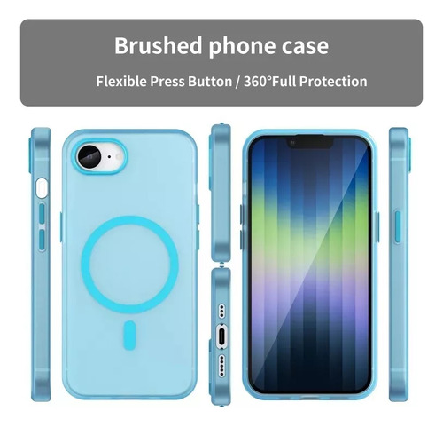 Capa Magnética Semitranslúcida Para iPhone 16e