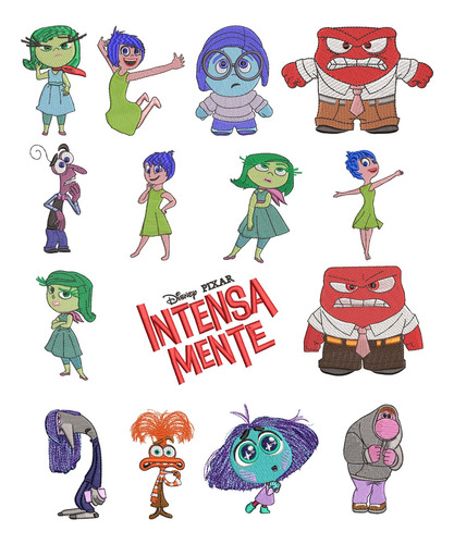 Intensamente, Diseños Matrices De Bordado Todos Los Formatos