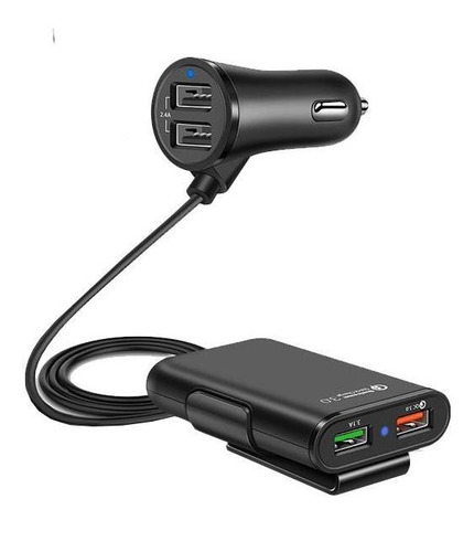 Cargador Para Servicios Didi, Mxmex-001, 4 Puertos Usb, 12- Color Negro