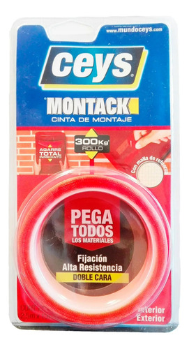 Cinta De Montaje Express Montack 2.5m X 19mm Ceys