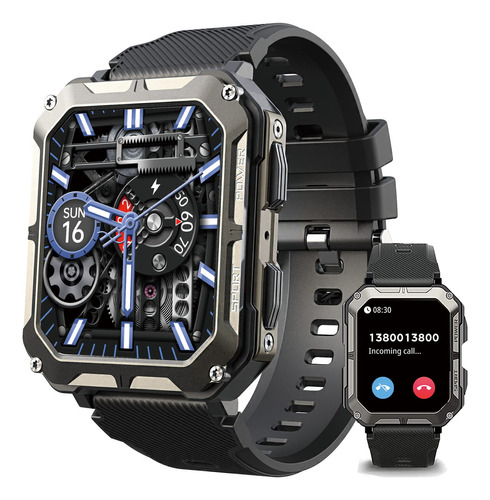 Reloj Inteligente Militar (recibir/marcar Das) Ip68 Resiste.