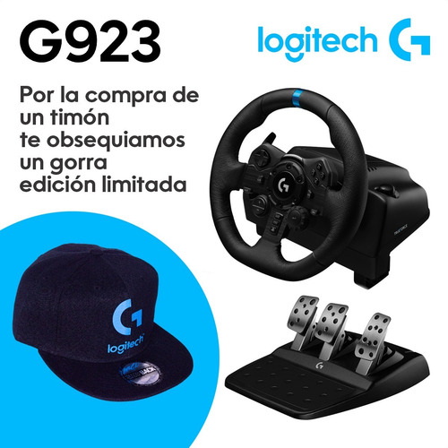 Imagen 2 de 10 de Timón Logitech G923 Para Pc / Ps5 | Ps4 + Palanca De Cambios