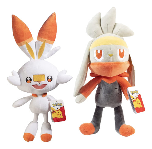 Peluches De Peluche Jazwares Pokémon 12 Raboot & Scorb