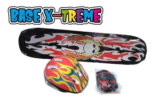 Skate Patineta Set Proteccion Base X-treme Babymovil