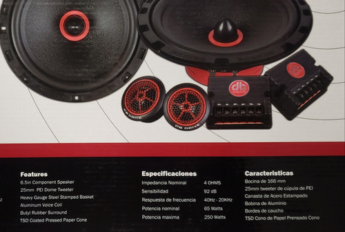Set De Medios Db Drive Okur 2 Vías S165cv2 De Gran Calidad