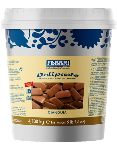 Delipaste Fabbri Pasta Para Helado Sabor Gianduia 4.3 Kg