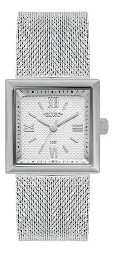 Relógio de pulso Euro Eu2036yqk/3k,  analógico, para feminino cor prata, bisel cor prata