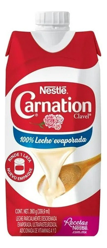 6 Pzas Leche Evaporada Nestlé Carnation Clavel Original 360