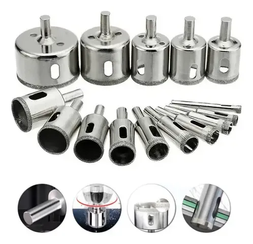 Kit 15 Pcs Brocas Copo Diamantadas Vidro Ceramica 6-50mm