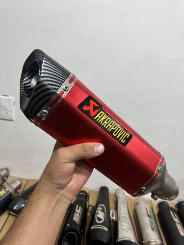 Escape Moto Akrapovic Rojo