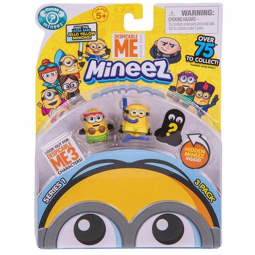 Minions Mineez Pack X 3 Figuras Coleccionables Tv Educando