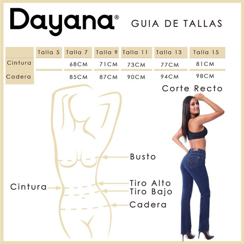 Imagen 4 de 5 de Pantalón Dama Mezclilla Recto Dayana 006 Paquete X6 Jeans