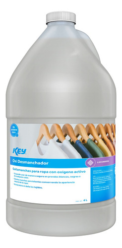 Quitamanchas Para Ropa Oxi Blanqueador Key 4lt