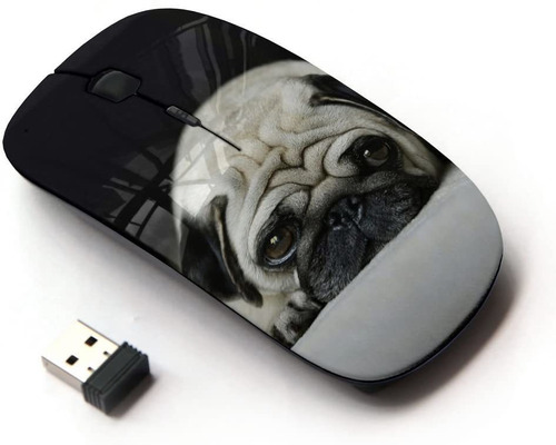 Mouse Koolmouse, Estampe De Perro Pug/inalambrico 2.4g