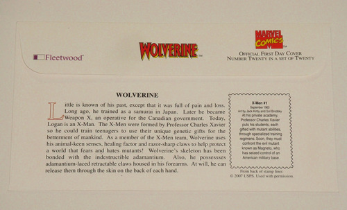Wolverine- Sobre Con Estampilla U S P S- 1-er Dia Exhibicion (Usado)