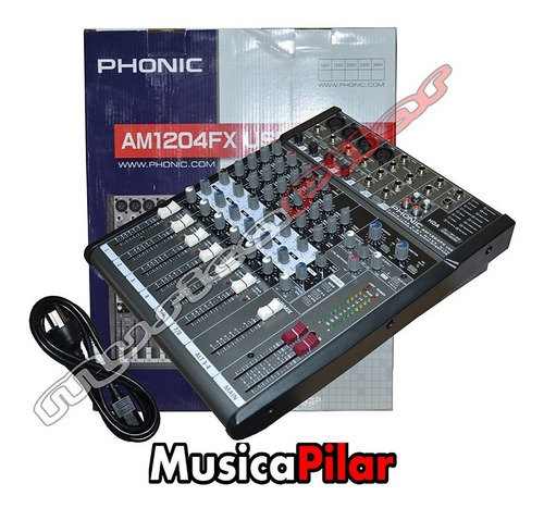 Consola Sonido Phonic Am1204fx Usb 4 Canales Musicapilar