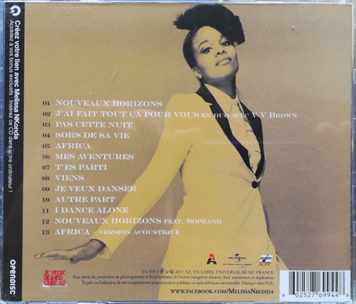 Cd Nouveaux Horizons (melissa Nkonda) Estándar