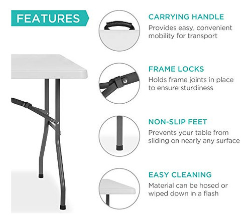 Best Choice Products Mesa Plegable Mesa De Comedor De Interi
