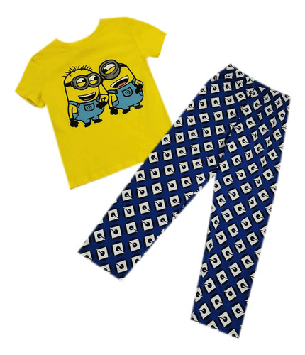 Pijama Minions Para Niño Tela Suave Y Cómoda Para Dormir