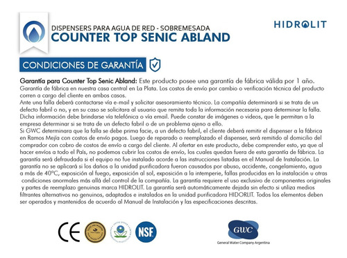 Imagen 5 de 5 de Dispenser Sobre Mesada Senic Abland