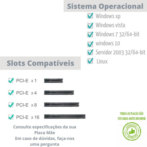 Imagem 6 de 9 de Placa De Rede Gigabit Ethernet Pci Express 10/100/1000