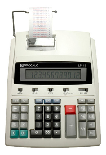 Calculadora Com Bobina Procalc Lp45 12 Dígitos