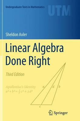 Libro Linear Algebra Done Right - Sheldon Axler