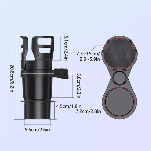 Adaptador Expansor De Vasos Para Coche, Vaso De Agua Ybebid/