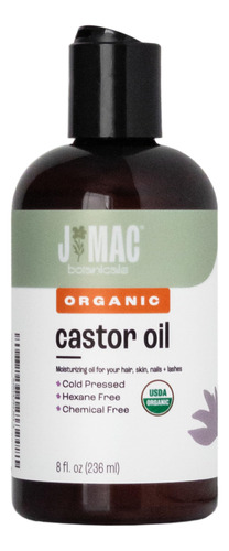 Aceite De Ricino J Mac Botanicals Prensado En Frío, 473 Ml,