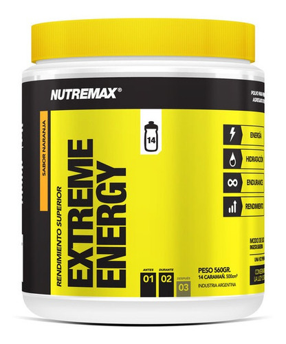 Extreme Energy 560 Gr - Pre Entreno Energizante- Nutremax 